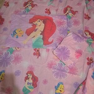 Vintage 2 Full Sets Disney The Little Mermaid Ariel Twin fitted‎ flat pillowcase
